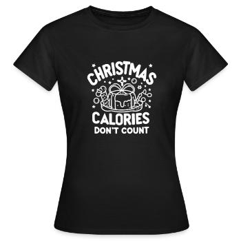 Les calories de Noël ne comptent pas - T-shirt Femme - noir - Devant - AI Model Female 172 dark (172cm)