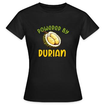 Durian Fruchtliebhaber Lustige Durio Zibethinus Männer - Frauen T-Shirt - Schwarz - Vorne - AI Model Female 172 dark (172cm)
