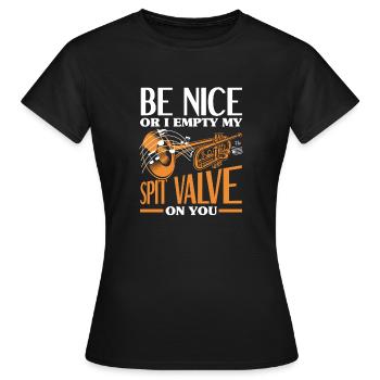 Trompete Trompeter Trompeten Spieler - Frauen T-Shirt - Schwarz - Vorne - AI Model Female 172 dark (172cm)