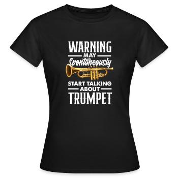 Trompete Trompeter Trompeten Spieler - Frauen T-Shirt - Schwarz - Vorne - AI Model Female 172 dark (172cm)