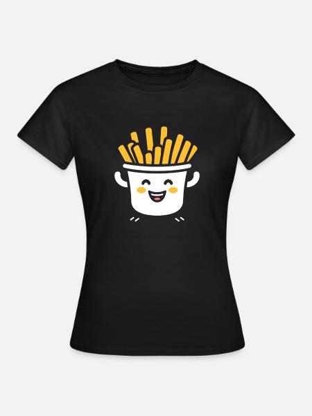 Pommes frites - Frauen T-Shirt - Schwarz