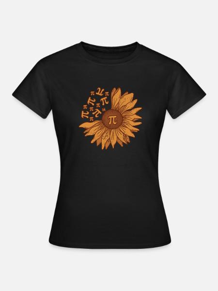 Pi Day Sonnenblume 3,14 Pi Zahlensymbol Math Lover - Frauen T-Shirt - Schwarz