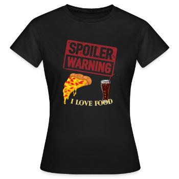 Spoiler Alarm - Frauen T-Shirt - Schwarz - Vorne - AI Model Female 172 dark (172cm)