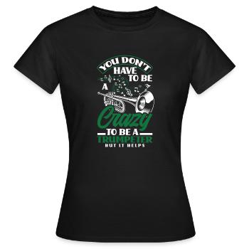 Trompete Trompeter Trompeten Spieler - Frauen T-Shirt - Schwarz - Vorne - AI Model Female 172 dark (172cm)