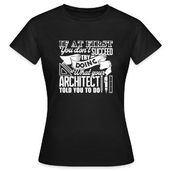 Architect Proud Architect - Women's T-Shirt - black - Front - AI Model Female 172 dark (172cm)