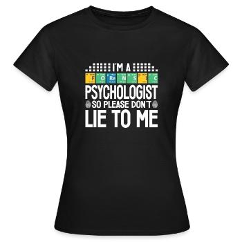Psychologue médico-légal professionnel Cadeau médico-légal - T-shirt Femme - noir - Devant - AI Model Female 172 dark (172cm)