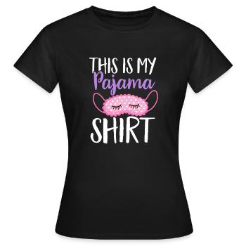 Soirée pyjama pyjama soirée pyjama - T-shirt Femme - noir - Devant - AI Model Female 172 dark (172cm)