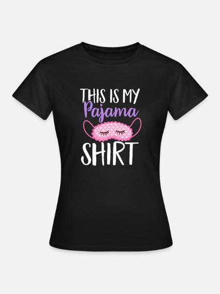 Übernachtungsparty Pyjama Pyjamaparty - Frauen T-Shirt - Schwarz