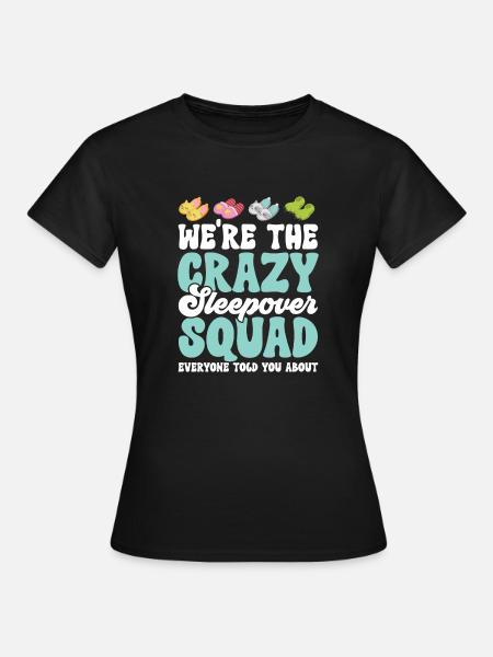 Übernachtungsparty Pyjama Pyjamaparty - Frauen T-Shirt - Schwarz