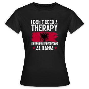 Drapeau albanais Aigle albanais Shqiponja - T-shirt Femme - noir - Devant - AI Model Female 172 dark (172cm)