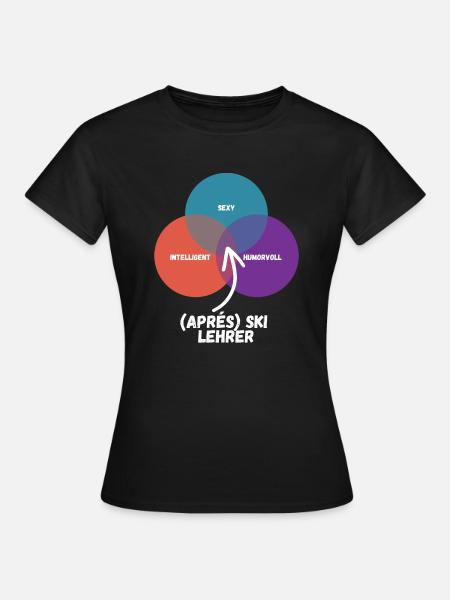 Apres Ski Lehrer - Frauen T-Shirt - Schwarz