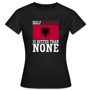 Drapeau albanais Aigle albanais Shqiponja - T-shirt Femme - noir - Devant - AI Model Female 172 dark (172cm)