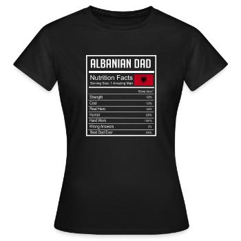 Drapeau albanais Aigle albanais Shqiponja - T-shirt Femme - noir - Devant - AI Model Female 172 dark (172cm)