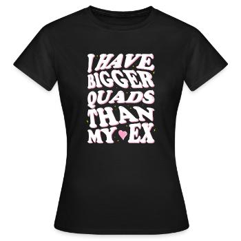 J’ai de plus gros quadriceps que mon ex - T-shirt Femme - noir - Devant - AI Model Female 172 dark (172cm)