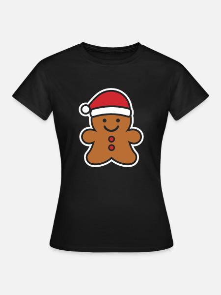 Lebkuchenmann - Frauen T-Shirt - Schwarz