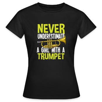 Trumpet Trumpeter Trumpet Player - Women's T-Shirt - black - Front - AI Model Female 172 dark (172cm)