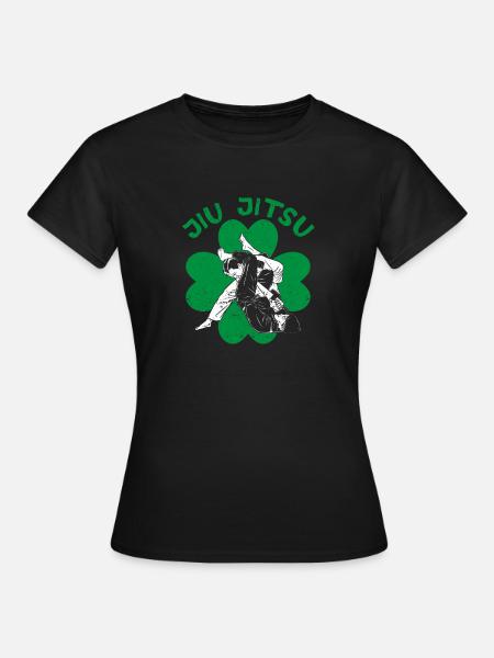 Jiu Jitsu Shamrock Irish Martial Arts St Patricks - Women's T-Shirt - black