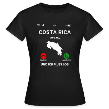 Costa Rica Mittelamerika Urlaub - Frauen T-Shirt - Schwarz - Vorne - AI Model Female 172 dark (172cm)