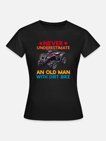 4 Rad für Männer Opa ATV Quad Bike Rennen - Frauen T-Shirt - Schwarz