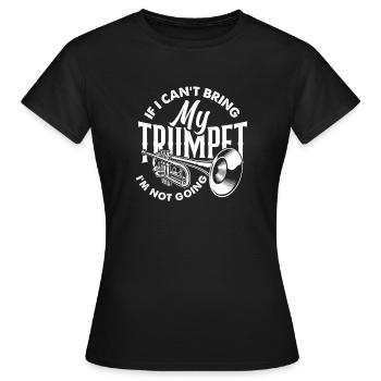 Trompete Trompeter Trompeten Spieler - Frauen T-Shirt - Schwarz - Vorne - AI Model Female 172 dark (172cm)