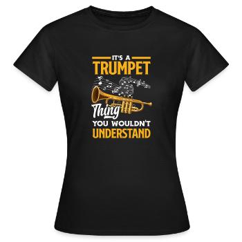 Trumpet Trumpeter Trumpet Player - Women's T-Shirt - black - Front - AI Model Female 172 dark (172cm)