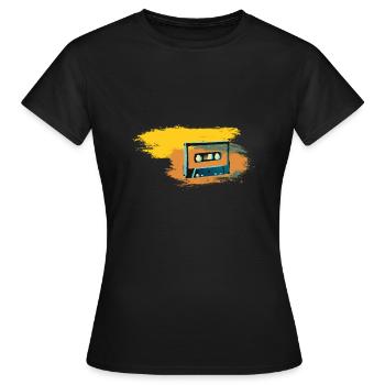 Cassette - Women's T-Shirt - black - Front - AI Model Female 172 dark (172cm)