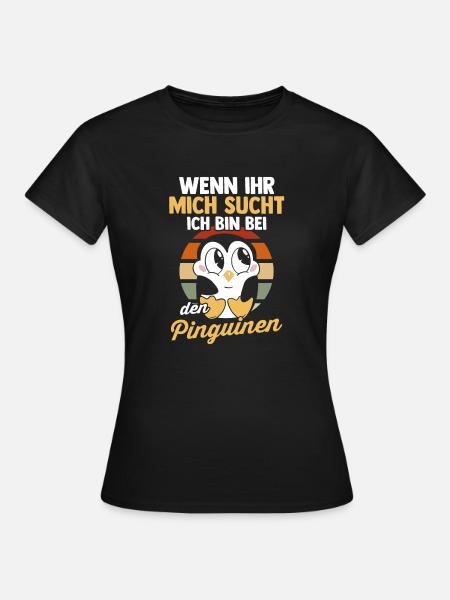 Pinguin - Frauen T-Shirt - Schwarz