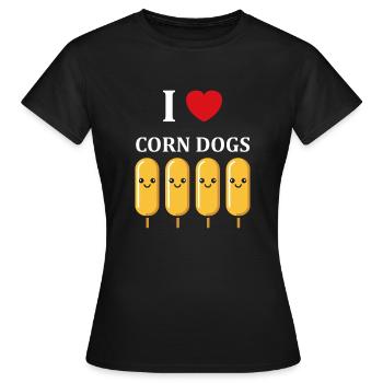 Mais Hundefutter - Frauen T-Shirt - Schwarz - Vorne - AI Model Female 172 dark (172cm)