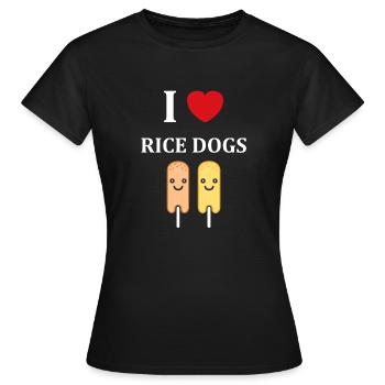 Mais Hundefutter - Frauen T-Shirt - Schwarz - Vorne - AI Model Female 172 dark (172cm)