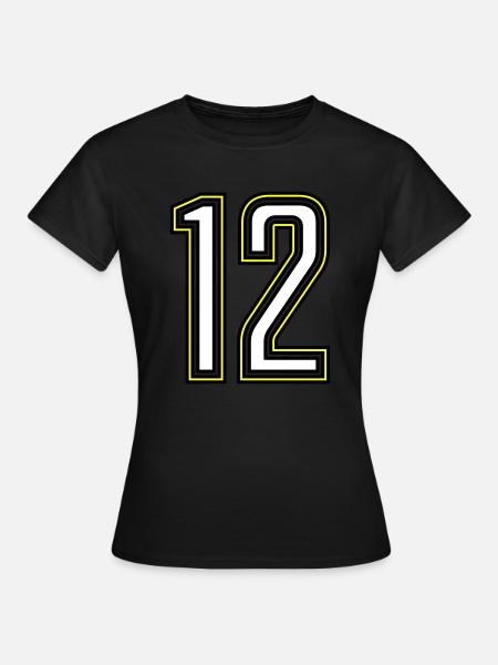 12 - Frauen T-Shirt - Schwarz