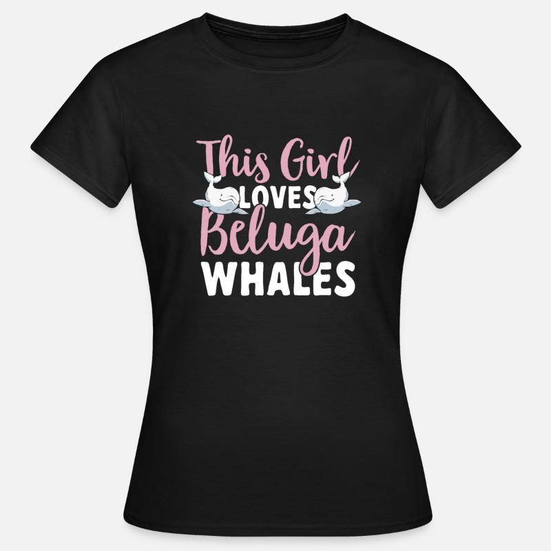 White Whale Beluga Whale - Women's T-Shirt - black