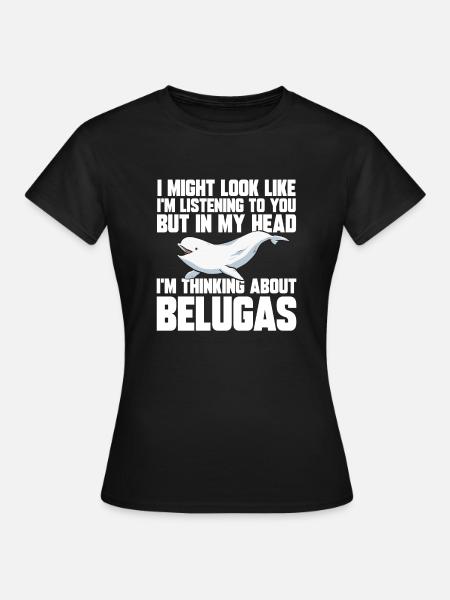 Weißwal Beluga Wal - Frauen T-Shirt - Schwarz