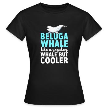 Weißwal Beluga Wal - Frauen T-Shirt - Schwarz - Vorne - AI Model Female 172 dark (172cm)