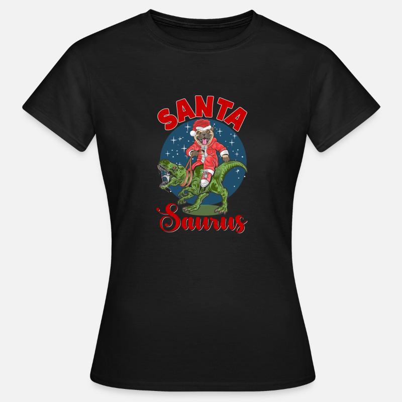 Santa Saurus - Women's T-Shirt - black