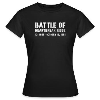 Battle of Heartbreak Ridge Korean War Veteran - Women's T-Shirt - black - Front - AI Model Female 172 dark (172cm)