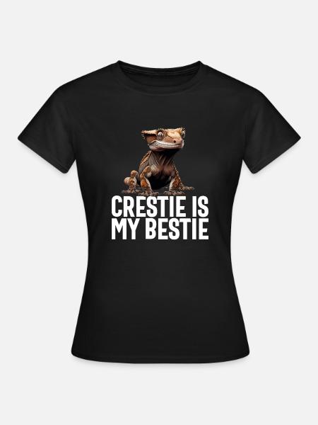 Schopfgecko Männer Frauen Eidechse Wimpern Gecko - T-shirt dam - svart