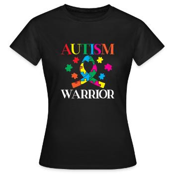 Autisme Guerrier Autiste Ninja Syndrome d’Asperger - T-shirt Femme - noir - Devant - AI Model Female 172 dark (172cm)