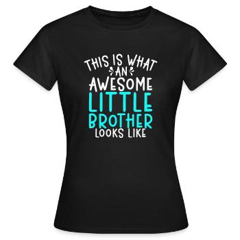 Cadeaux Petit Frère - T-shirt Femme - noir - Devant - AI Model Female 172 dark (172cm)