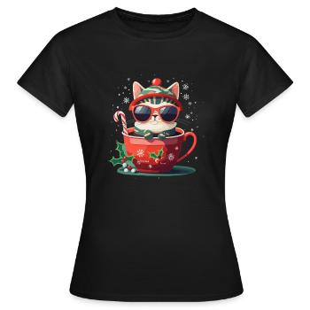 CHATS MIGNONS - T-shirt Femme - noir - Devant - AI Model Female 172 dark (172cm)