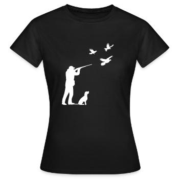 Auerhahn Jagd Vogel Männer Jägerhund - Frauen T-Shirt - Schwarz - Vorne - AI Model Female 172 dark (172cm)