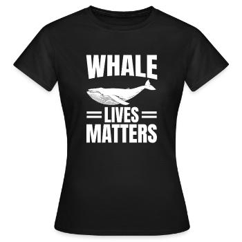 Whale Lives Matters Whales Aquarist - Frauen T-Shirt - Schwarz - Vorne - AI Model Female 172 dark (172cm)