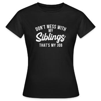 Cadeaux Petit Frère - T-shirt Femme - noir - Devant - AI Model Female 172 dark (172cm)