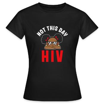 Guerrier du VIH Mois de la sensibilisation au sida Combattant du sida - T-shirt Femme - noir - Devant - AI Model Female 172 dark (172cm)