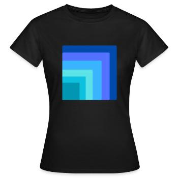 squares within a square - Women's T-Shirt - black - Front - AI Model Female 172 dark (172cm)