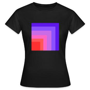 squares within a square. - Women's T-Shirt - black - Front - AI Model Female 172 dark (172cm)