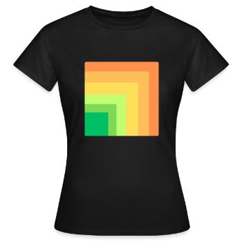 squares within a square. - Women's T-Shirt - black - Front - AI Model Female 172 dark (172cm)