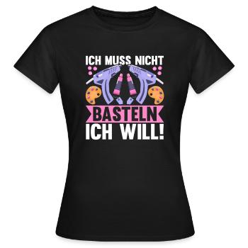 Bastler Basteln - Frauen T-Shirt - Schwarz - Vorne - AI Model Female 172 dark (172cm)