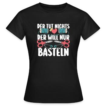 Bastler Basteln - Frauen T-Shirt - Schwarz - Vorne - AI Model Female 172 dark (172cm)