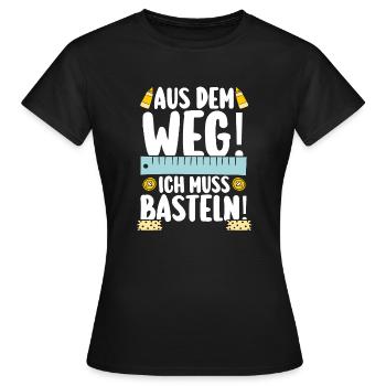 Bastler Basteln - Frauen T-Shirt - Schwarz - Vorne - AI Model Female 172 dark (172cm)