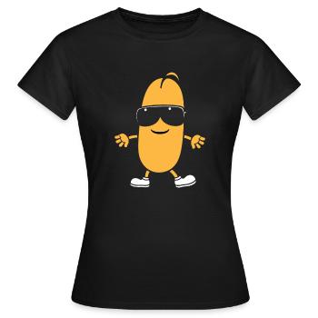 Erdnüsse Humor Kleine Erdnuss - Frauen T-Shirt - Schwarz - Vorne - AI Model Female 172 dark (172cm)